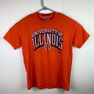 Vintage 1989 University of Illinois Shirt Single Stitch Orange Mens Large